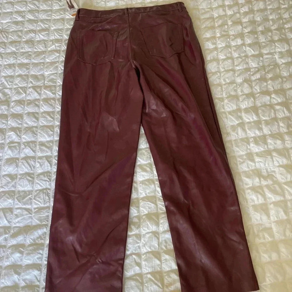 Joie burgundy faux leather limited edition pants - Picture 12 of 13